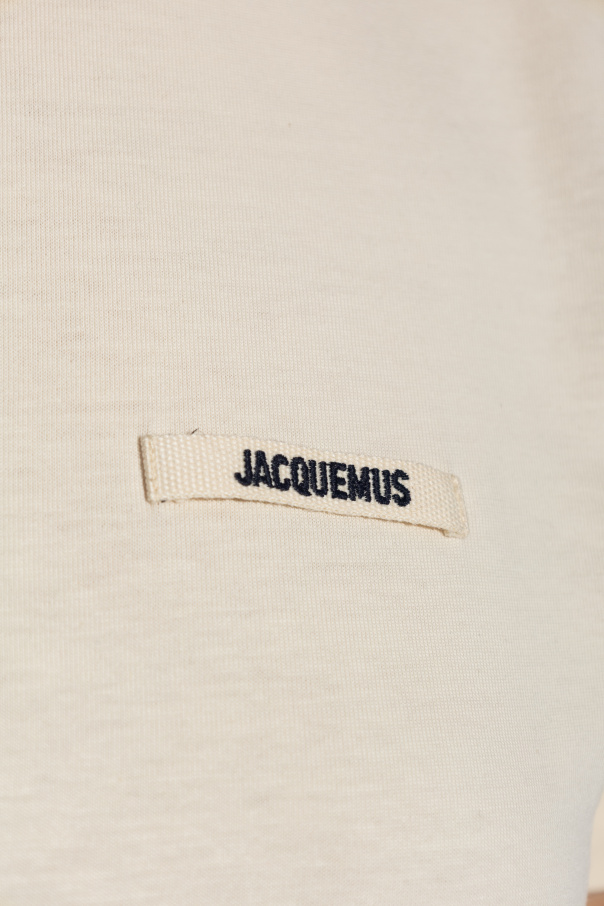 Cream T-shirt with logo patch Jacquemus - Vitkac AS